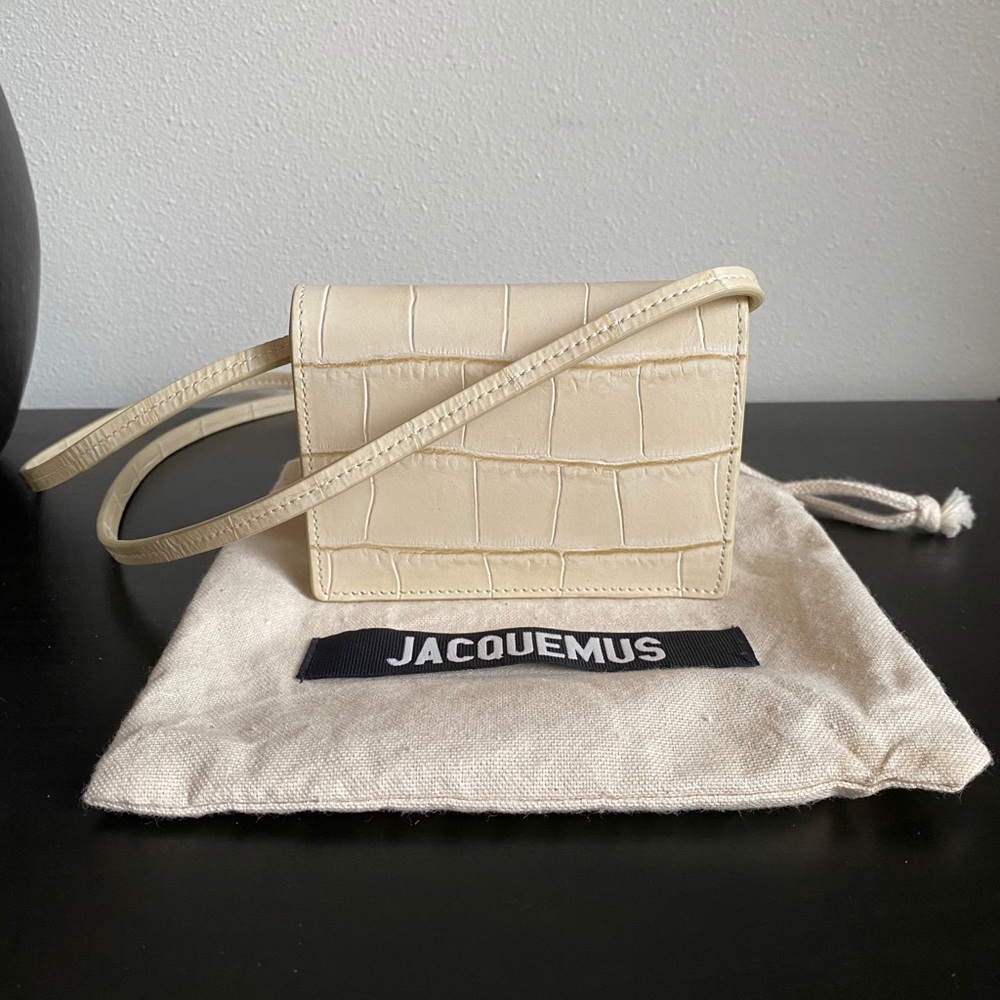 NWOT JACQUEMUS Le Bello Croc Embossed Leather Bag - Picture 3 of 10